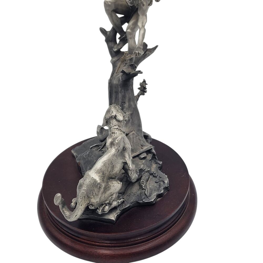 Chilmark Gros Ventre Moment of Truth Michael Boyett 82 Pewter Sculpture Western - Picture 16 of 16